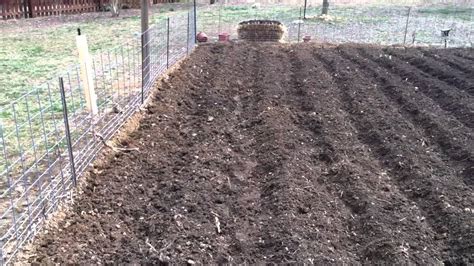 How to make furrows with a tiller in Bubba's garden - YouTube