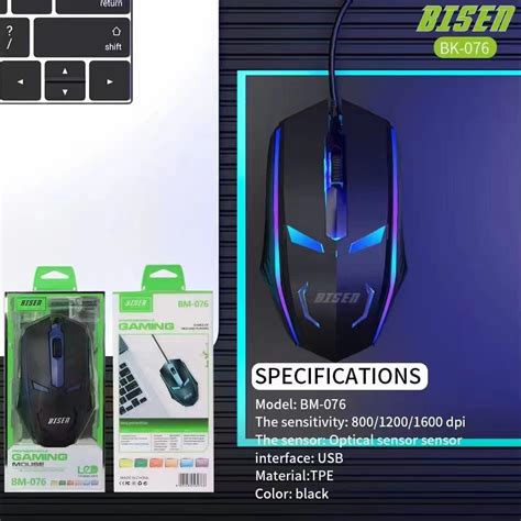 BISEN BM-220 Wireless Mouse W/ USB Receiver 2.4G Ergonomic Computer ...