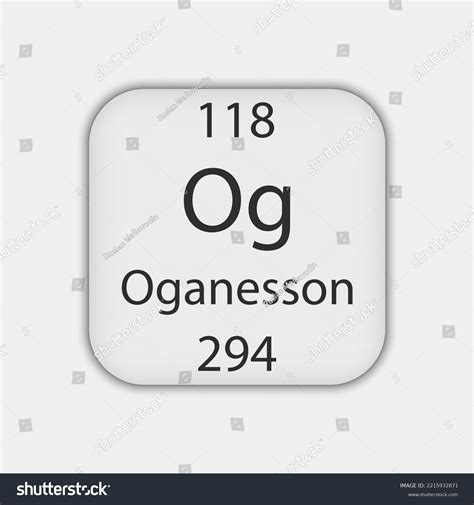 Oganesson Symbol Chemical Element Periodic Table Stock Vector (Royalty ...