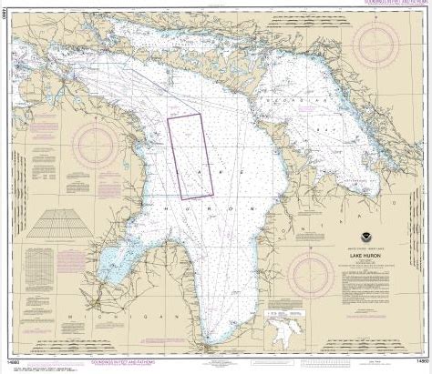 NOAA Chart - Lake Huron - 14860 - The Map Shop