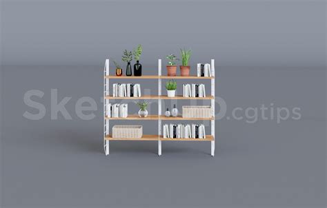 10010. Free Sketchup Bookshelf Model Download