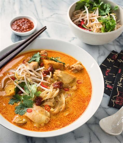 laksa noodle soup - spicy malaysian curry coconut soup - glebe kitchen