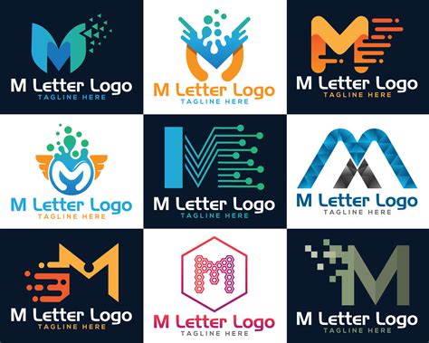 creative M letter logo design. Unique modern creative letter M logo ...