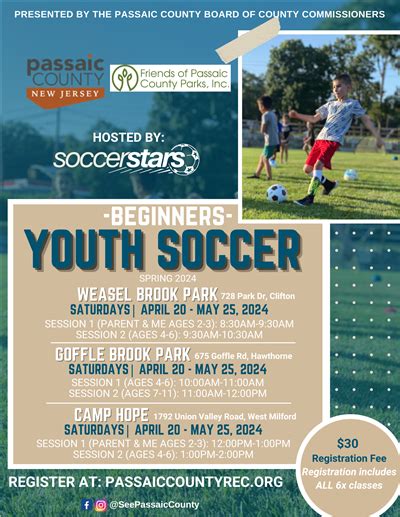 Passaic County Parks & Recreation: Spring 2024 Soccer with Soccer Stars