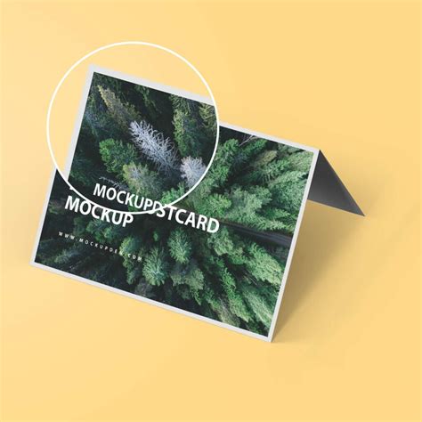 Free Folded Postcard Mockup PSD Template - Mockup Den