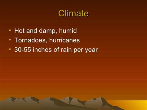 Coastal Plains Climate