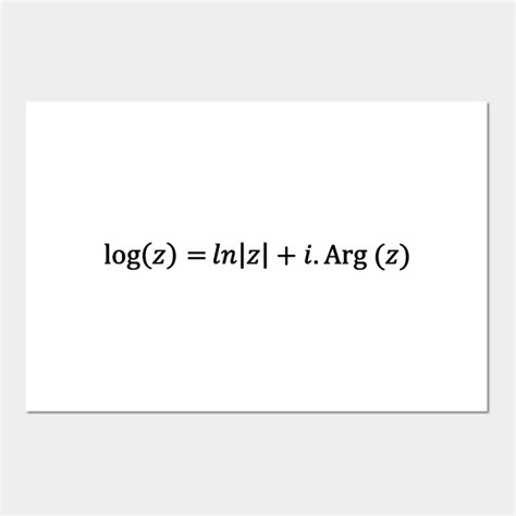 complex logarithm definition - Math - Posters and Art Prints | TeePublic