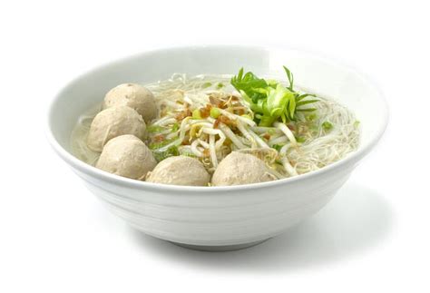 Clear Soup with Vegetable and Cellophane Noodle or Glass Noodles Soup for Chinese New Year ...