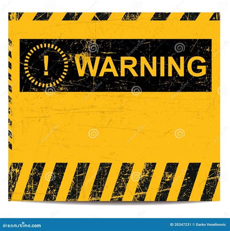 Warning banner stock vector. Illustration of dirty, force - 20347231