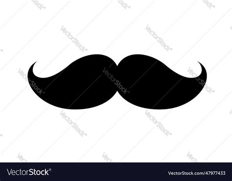 Mustache silhouette vol12 Royalty Free Vector Image