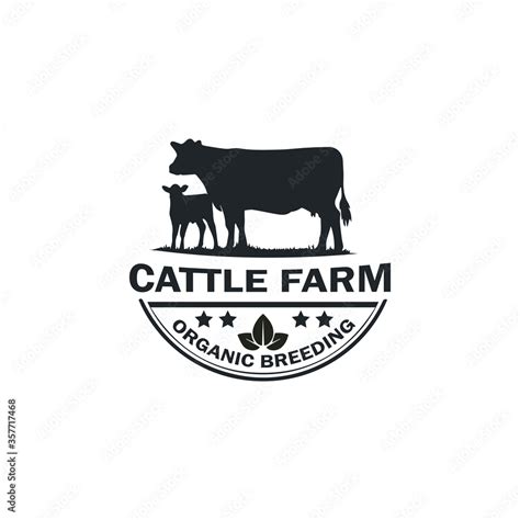 Vetor de Vector inspiration for Vintage Cow / Beef farm logo design. Creative ideas of animal ...