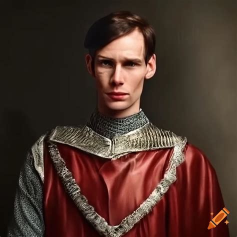 Cory michael smith in knight costume on Craiyon