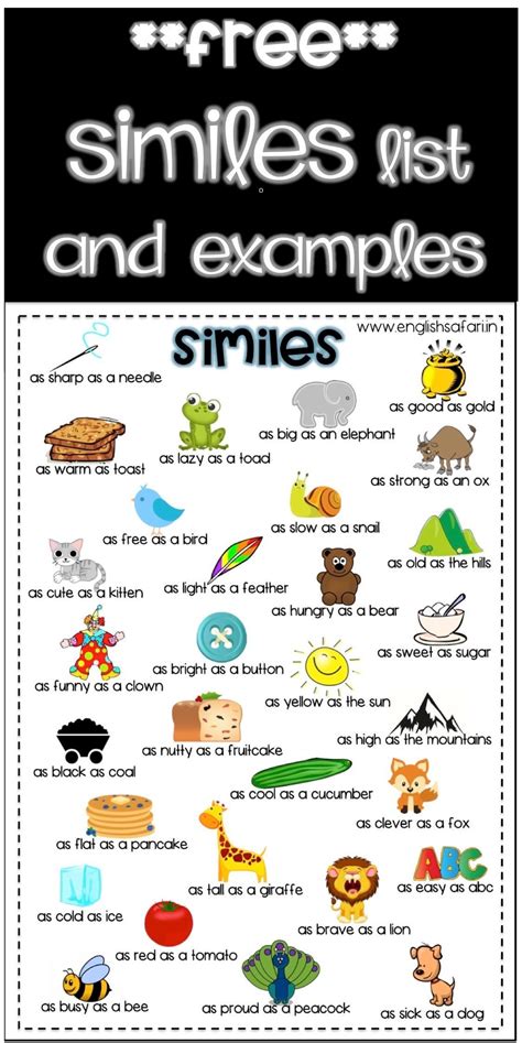 Circle The Simile Worksheet Answers