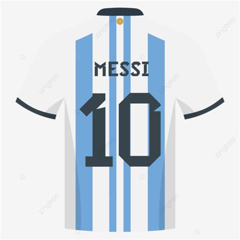 Lione Messi Argentina Jersey With Number 10 Back View, Lionel Messi ...