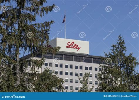 Eli Lilly and Company World Headquarters. Lilly Makes Medicines and Pharmaceuticals Editorial ...