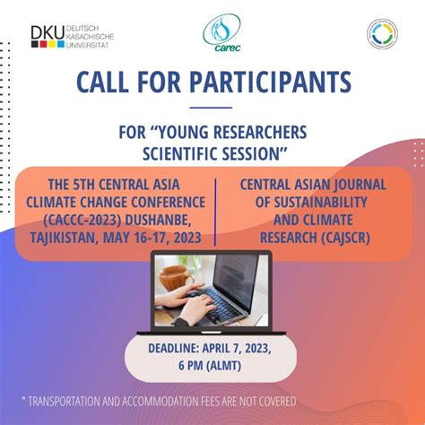 Scientific session within the frames of The 5th Central Asia Climate Change Conference (CACCC ...