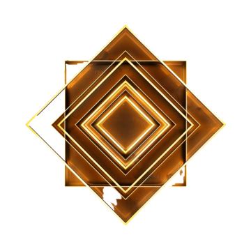 Glowing Geometric Brown Gold Neon Lights Composition, Brown, Gold ...