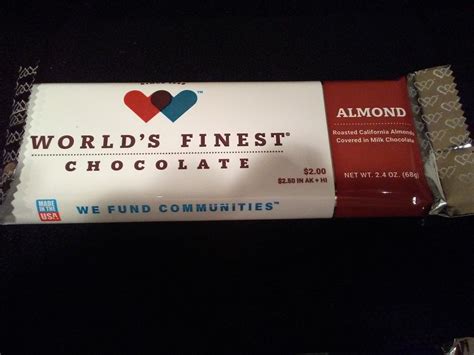 6 Almond World's Finest Chocolate Two Dollar Bars Free | Etsy