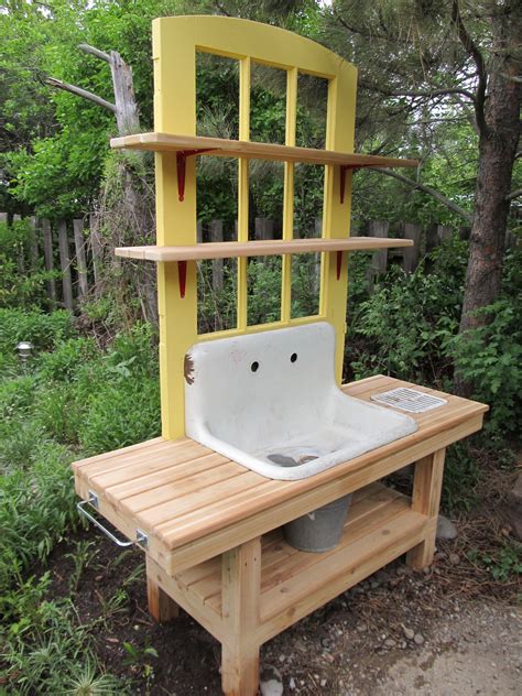 Montana Wildlife Gardener: Repurposed potting bench/ garden sideboard ...