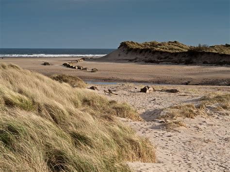 Alnmouth Beach a superbly sunny place, in Northumberland