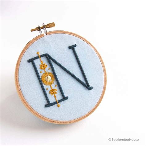 Hand Embroidery Patterns Modern Monograms STARLIGHT Alphabet | Etsy