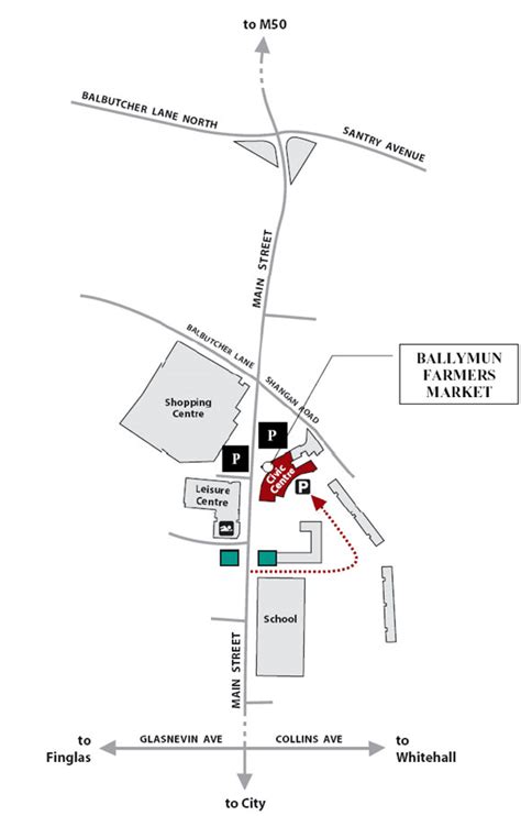 Ballymun Partnership - Farmers Market Location Map