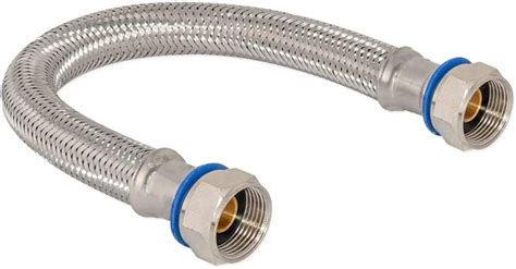 EASTMAN 18 Inch Water Heater Connector, 3/4 x 3/4 Inch FIP, Braided ...