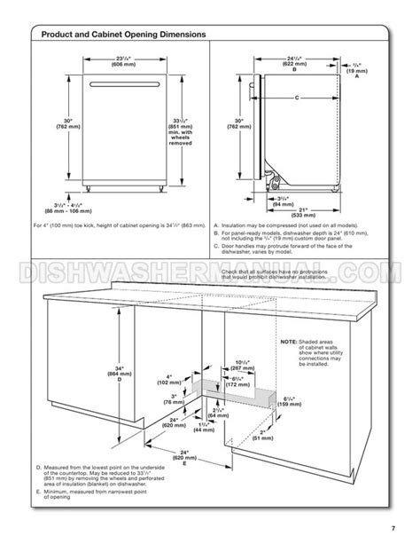 KitchenAid KDTE234GBL Top Control Dishwasher Installation Instructions