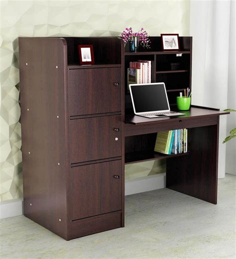 Buy Venus Vento Study Desk In Walnut Finish By HomeTown Online - Hutch Desks - Study Tables ...