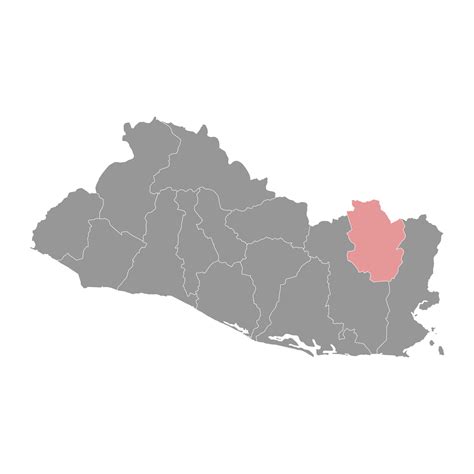 Morazan department map, administrative division of El Salvador ...