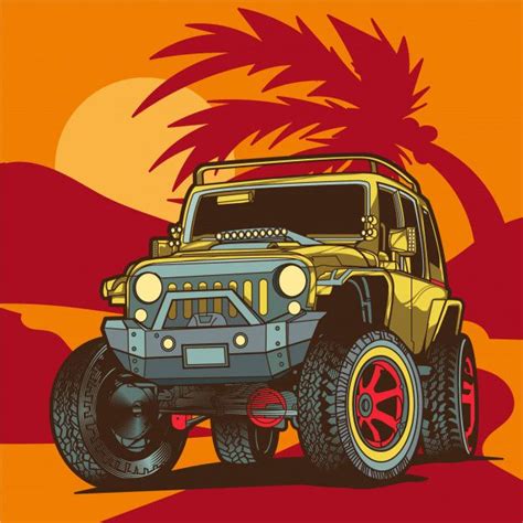 Off Road Jeep Illustration | Jeep illustration, Jeep art, Offroad jeep