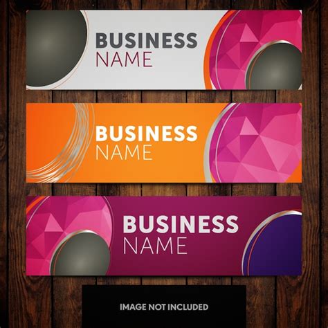 Free: Abstract corporate banner design templates pink orange and grey ...