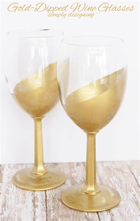 Gold Dipped Wine Glasses