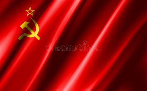 Image of a Waving Soviet Union Flag. Stock Illustration - Illustration of patriotic, europe ...