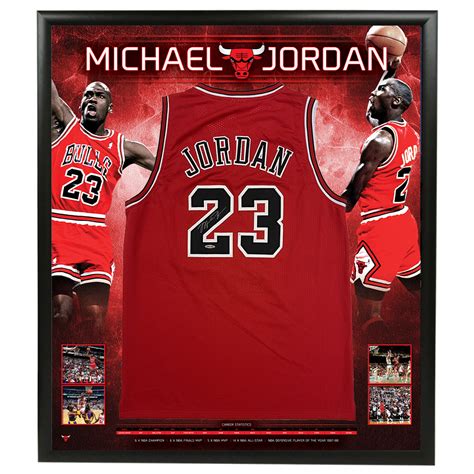 Basketball - Michael Jordan Signed & Framed Jersey (Upper Deck COA ...