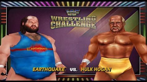 Earthquake vs. Hulk Hogan | WWF Wrestling Challenge | WWF Legends ...