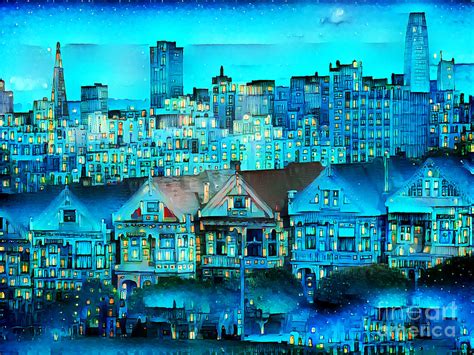 San Francisco Alamo Square Painted Ladies Light Blues 20200803 Photograph by Wingsdomain Art and ...