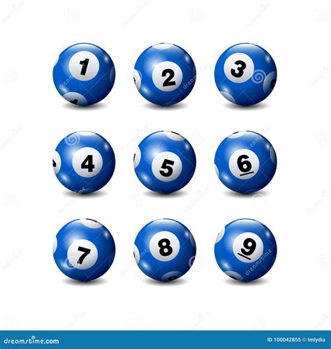 Vector Bingo / Lottery Number Balls Set Stock Vector - Illustration of ...