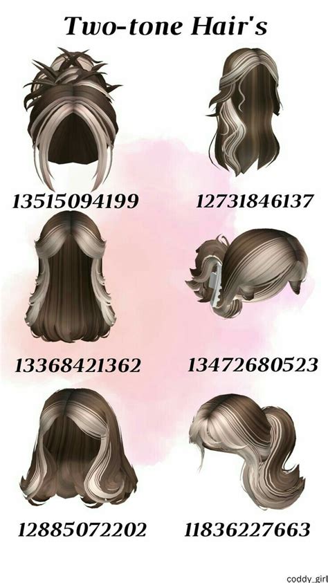 Hair code in 2023 | Cute hairstyles, Black hair roblox, Hair styles