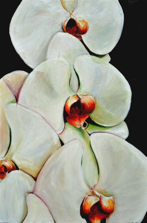 Orchid Painting Original acrylic painting of large white