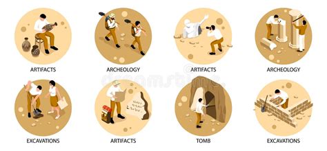 Archaeology Isometric Illustration Stock Vector - Illustration of search, national: 248285062