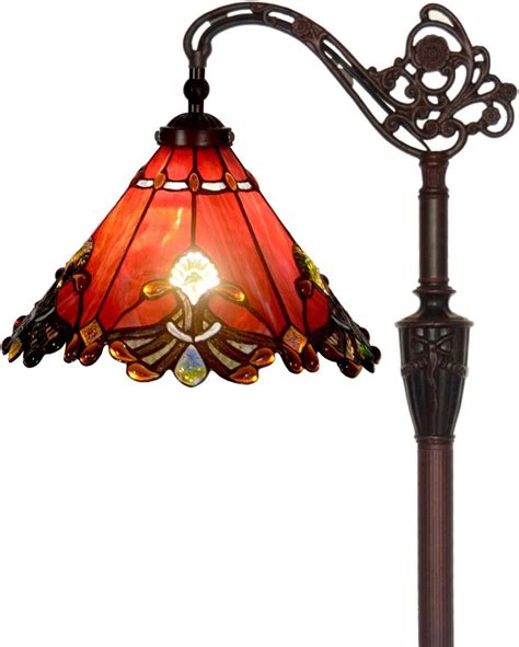 Bieye L30681 Baroque Tiffany Style Stained Glass Reading Floor Lamp ...