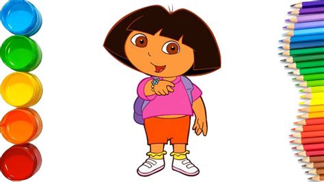 Dora The Explorer Coloring Pages How To Draw Dora Buji Youtube | The ...