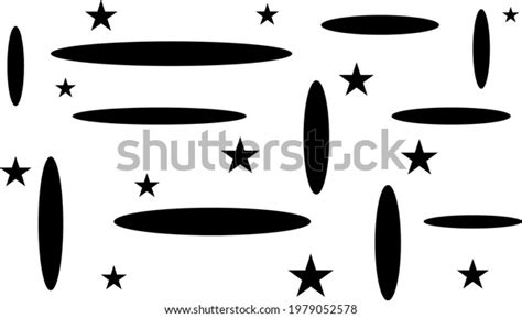 Black White Wallpaper Design Patterns Stars Stock Vector (Royalty Free ...