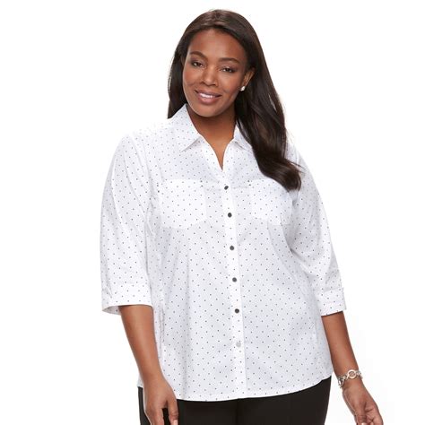 Plus Size Women's Croft & Barrow? Knit-to-Fit Shirt | Women, Plus size women, Workout shirts