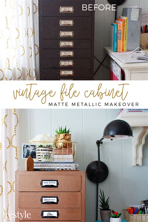 Matte Metallic Vintage Watchmaker Cabinet Makeover | Robb Restyle