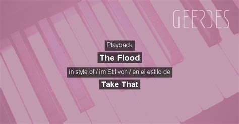 Playback: 'The Flood' in style of 'Take That' in [online shop/Catalogue ...