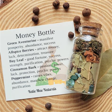 Money Spell Bottle Money Jar Prosperity Spell Jar Witch Bottle - Etsy