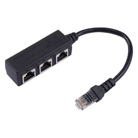 1 to 3 Socket LAN Ethernet Network RJ45 Plug Splitter Extender ...