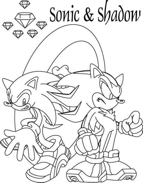 Sonic X Shadow Coloring Pages : Super Sonic And Super Shadow Coloring ...